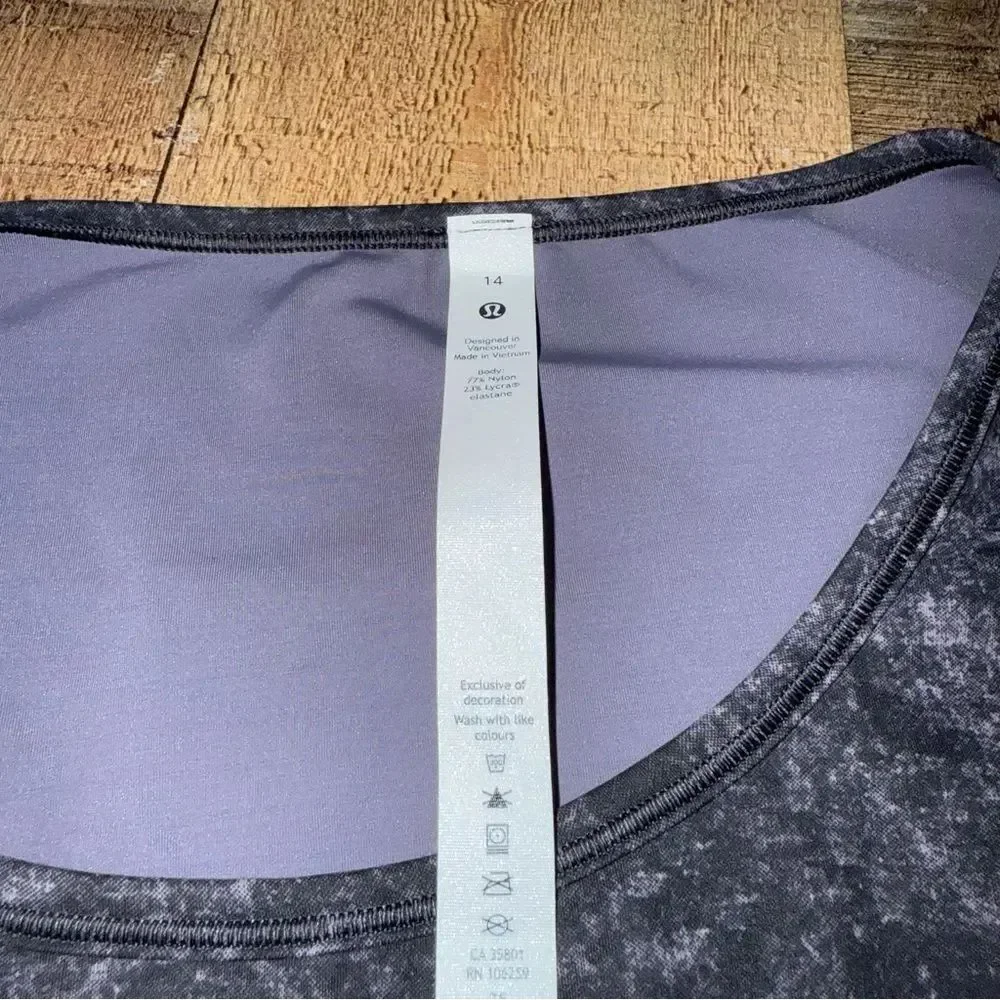 Lululemon Wunder Train Cropped Long Sleeve shirt size 14